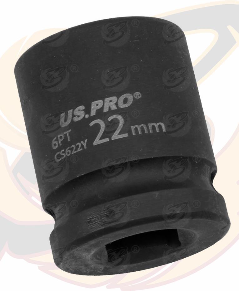 US Pro 22mm 1/2" Drive 6 Point Shallow Impact Socket ( 3823 )