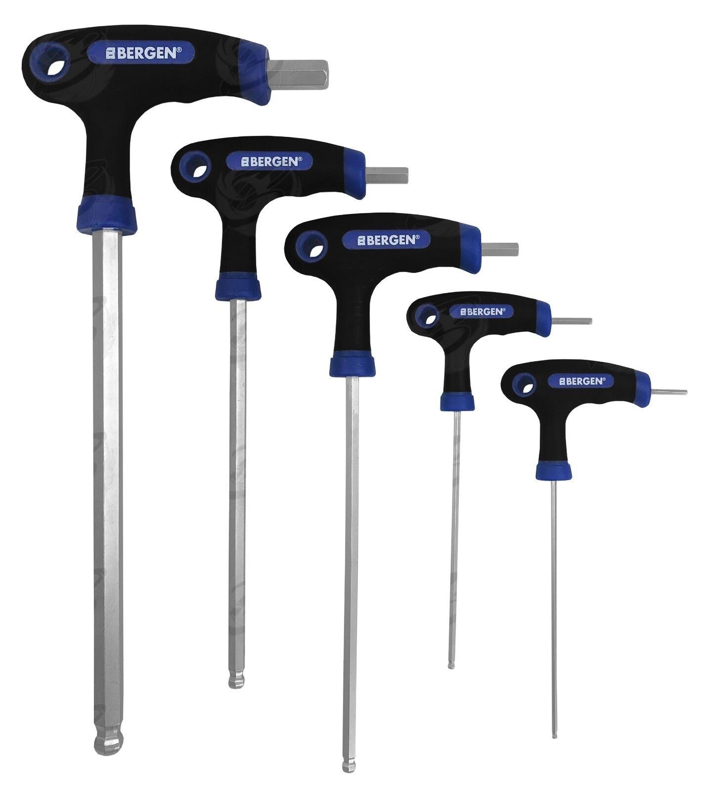 US Pro 9 Piece T Handle Ball Ended Hex Keys H2 - H10 1612