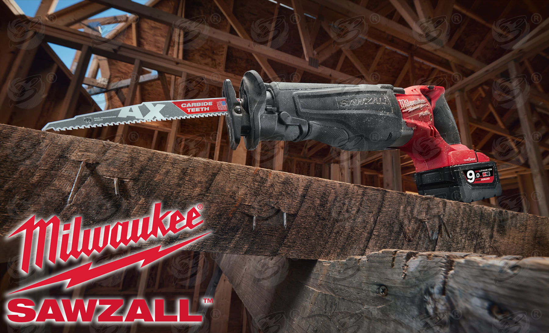 MILWAUKEE SAWZALL RECIPROCATING SAW BLADE 230mm x 5TPI TCT WOOD SAW BLADES ( THE AX )