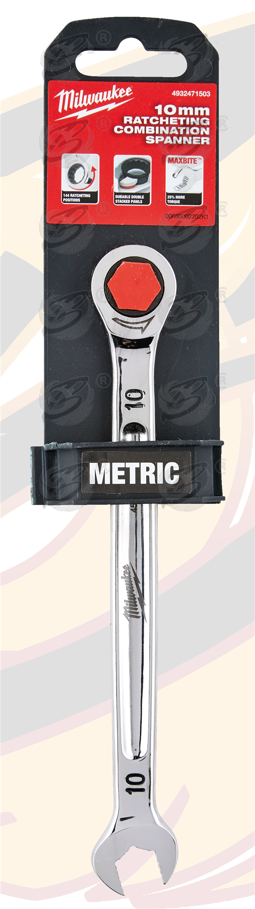 Milwaukee 10mm 144 Teeth Maxbite Ratchet Spanner ( Single ) ( 4932471503 )