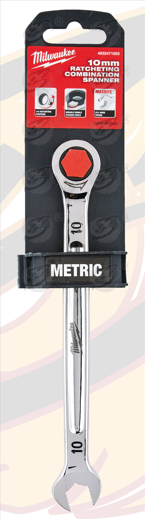 MILWAUKEE 10MM 144 TEETH MAXBITE RATCHET SPANNER
