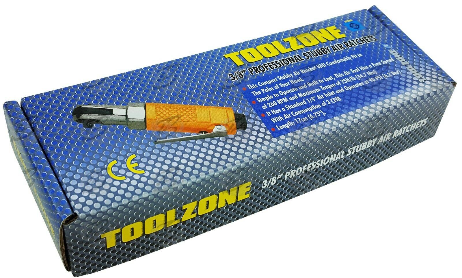 TOOLZONE 3/8" DRIVE STUBBY AIR IMPACT RATCHET WRENCH