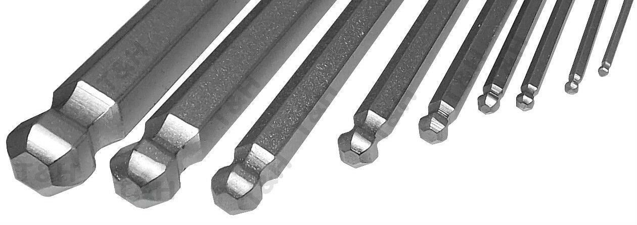 US PRO 9PCS STUBBY BALL END HEX KEY SET H1.5 - H10