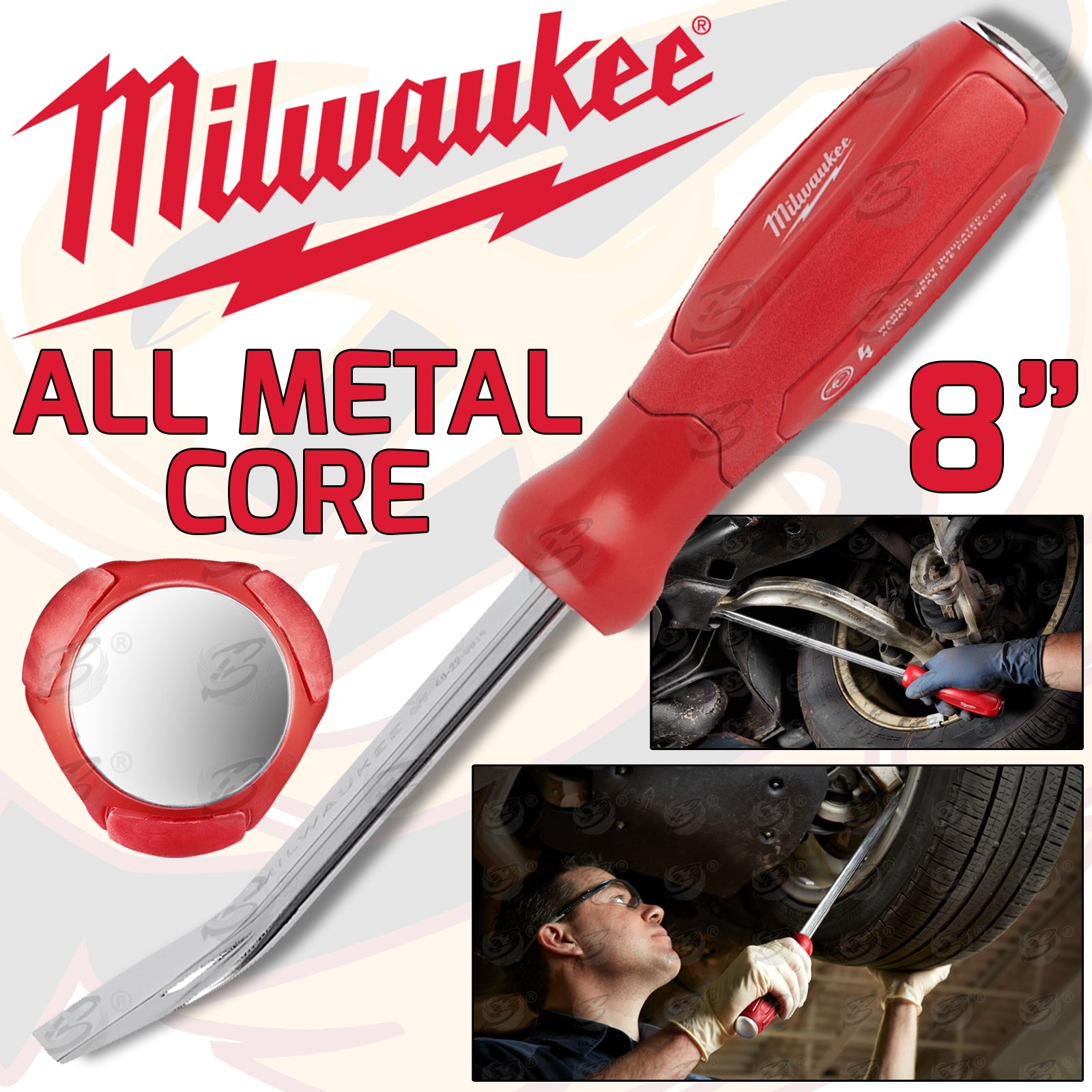 MILWAUKEE 4PCS ALL METAL CORE PRY BAR SET