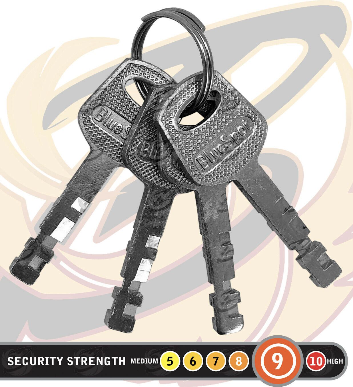 BlueSpot 50mm Shrouded Satin Finish Padlock 77044