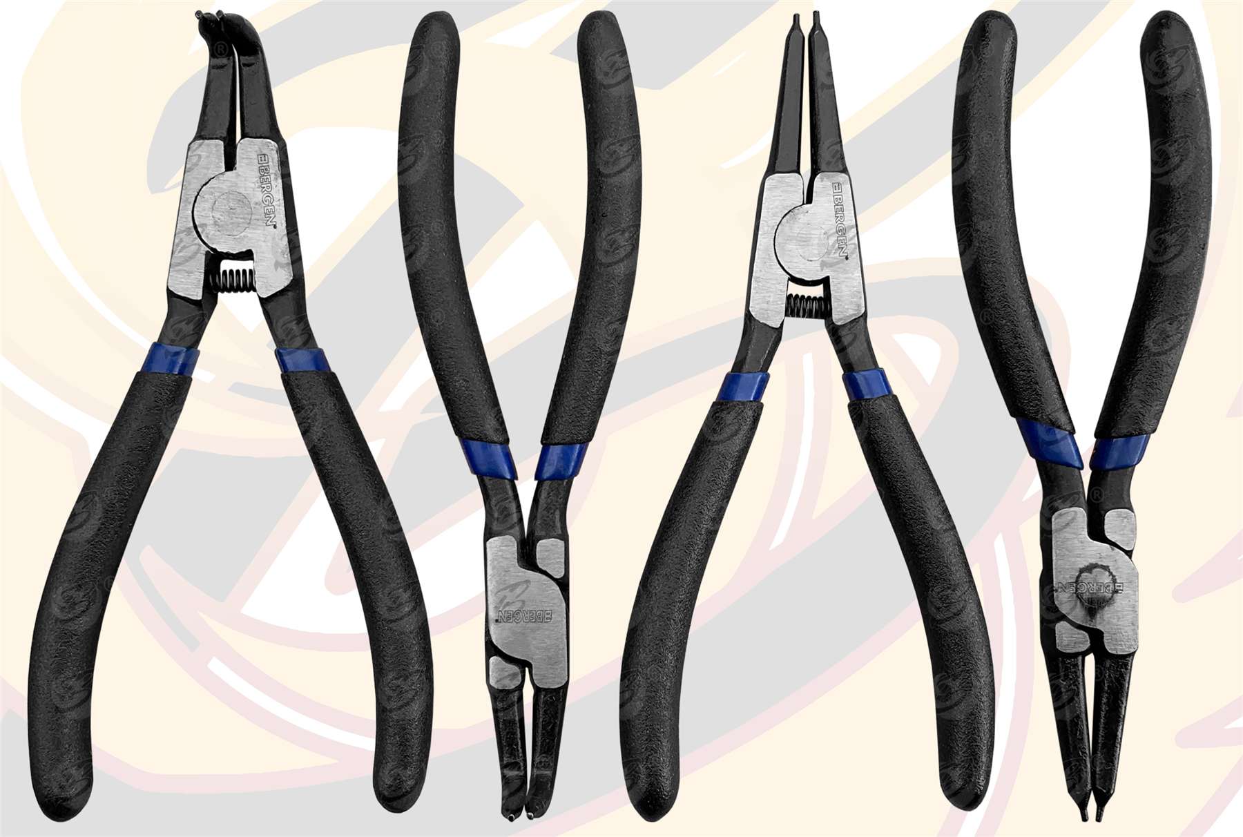 Bergen 4 Piece 7" Circlip Plier Set ( 1770 )