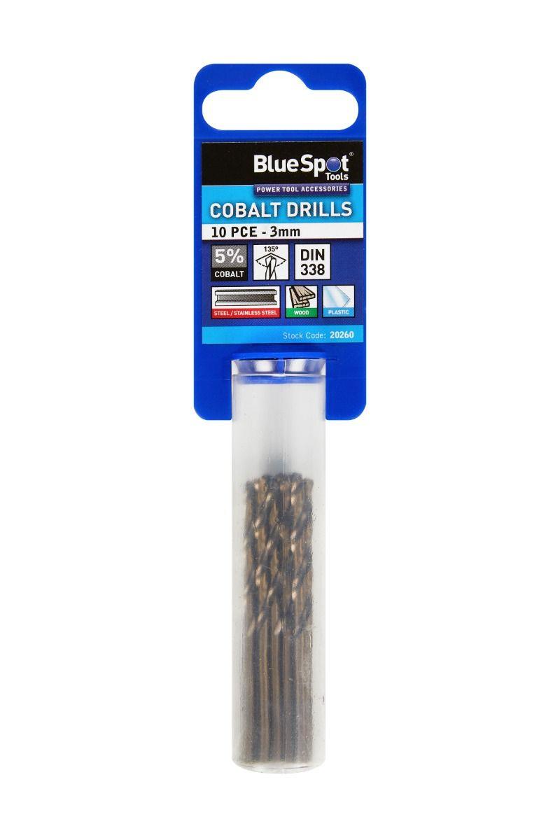 BlueSpot 10 Piece 3mm Cobalt Drill Bit Set ( 20260 )