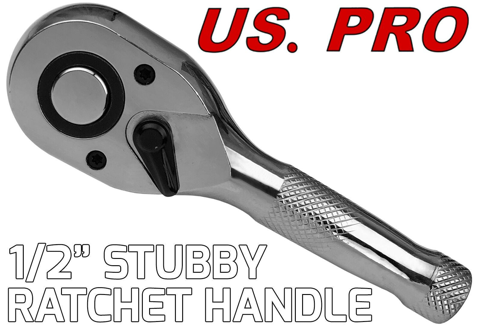 US PRO 3PCS STUBBY RATCHET HANDLE SET 1/4" & 3/8" & 1/2" DRIVE