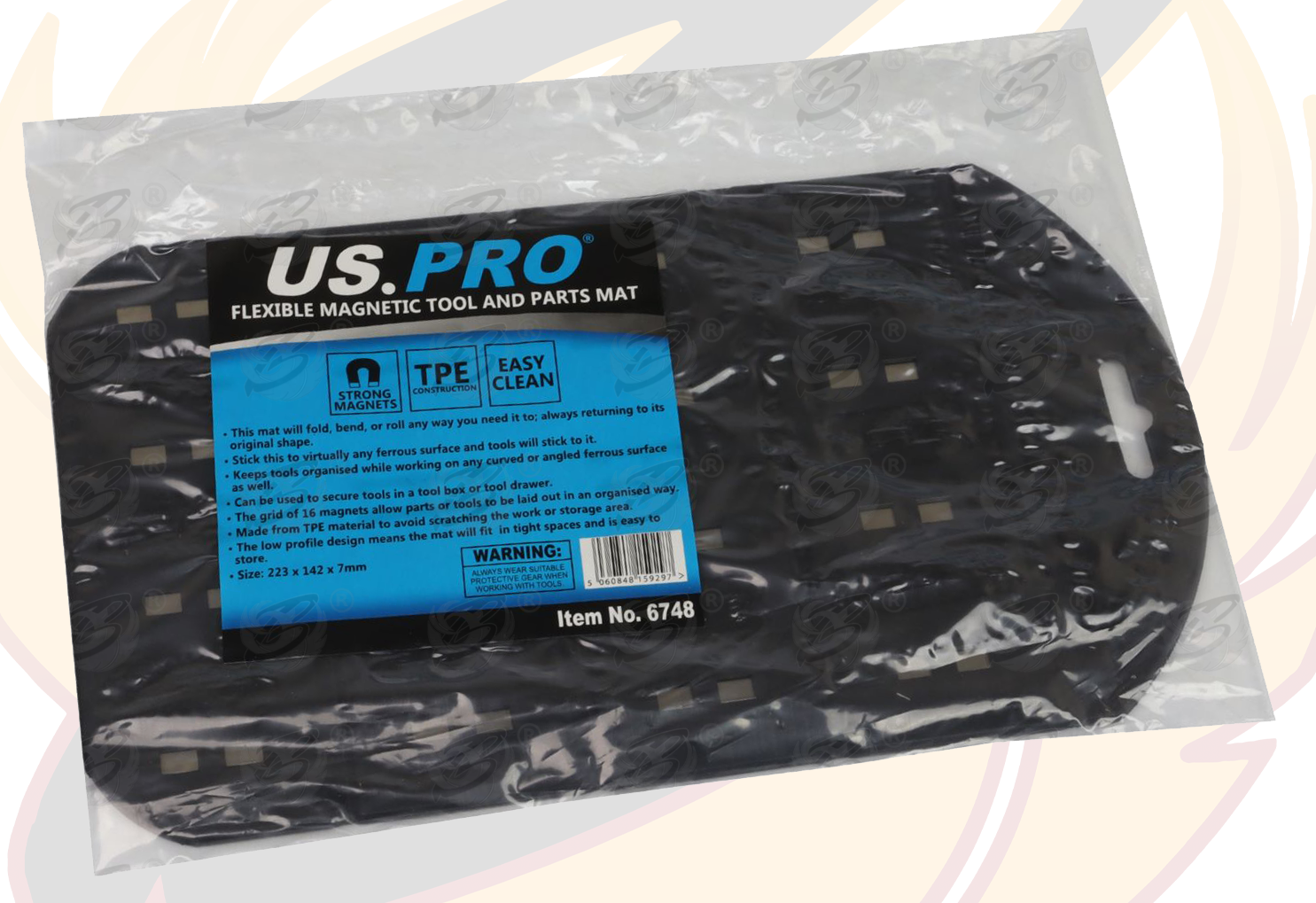 US Pro Flexible Magnetic Tool And Parts Mat ( 223mm x 142mm x 7mm ) 6748
