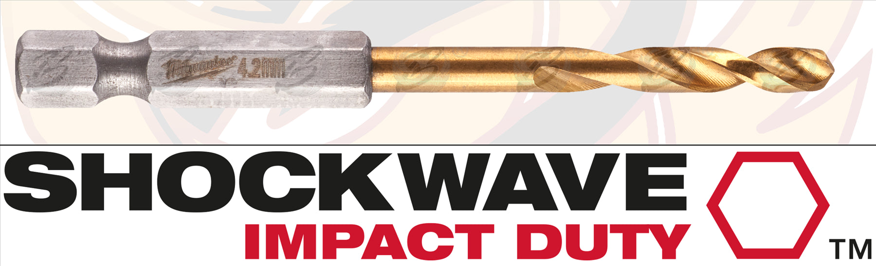 MILWAUKEE 4.2MM HSS TITANIUM METAL RED HEX DRILL BIT