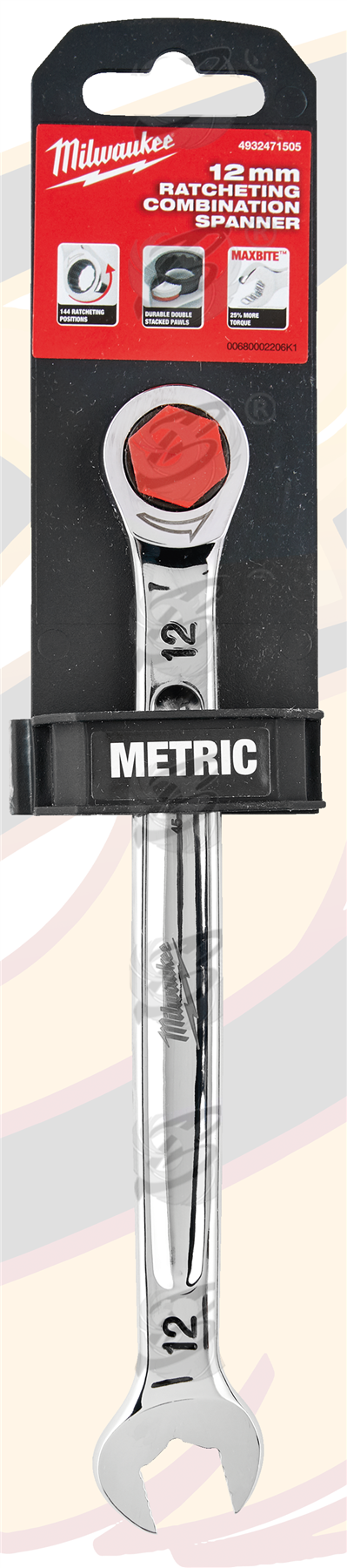 Milwaukee 12mm 144 Teeth Maxbite Ratchet Spanner ( 4932471505 )