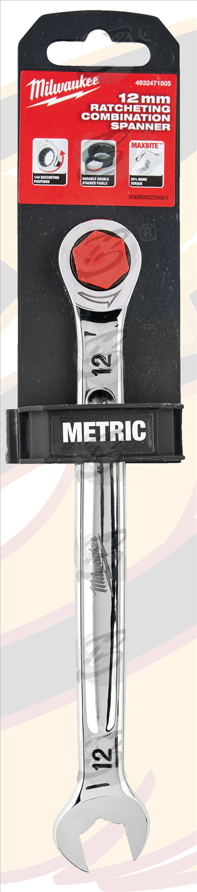 MILWAUKEE 12MM 144 TEETH MAXBITE RATCHET SPANNER