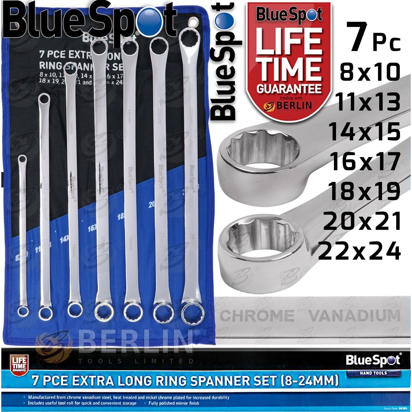 BlueSpot 7 Piece Extra Long Aviations Spanners 8mm - 24mm ( 04305 )