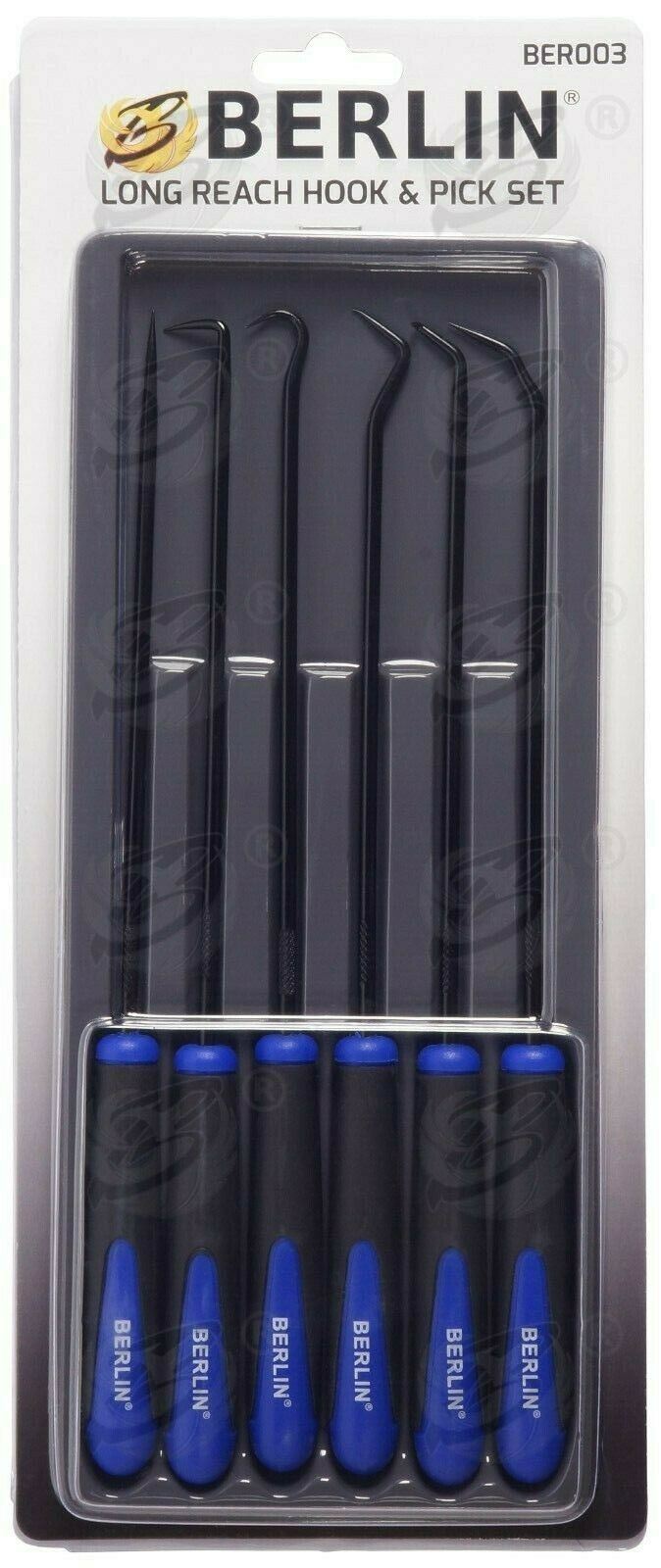 BERLIN 6PCS LONG REACH HOOK & PICK SET