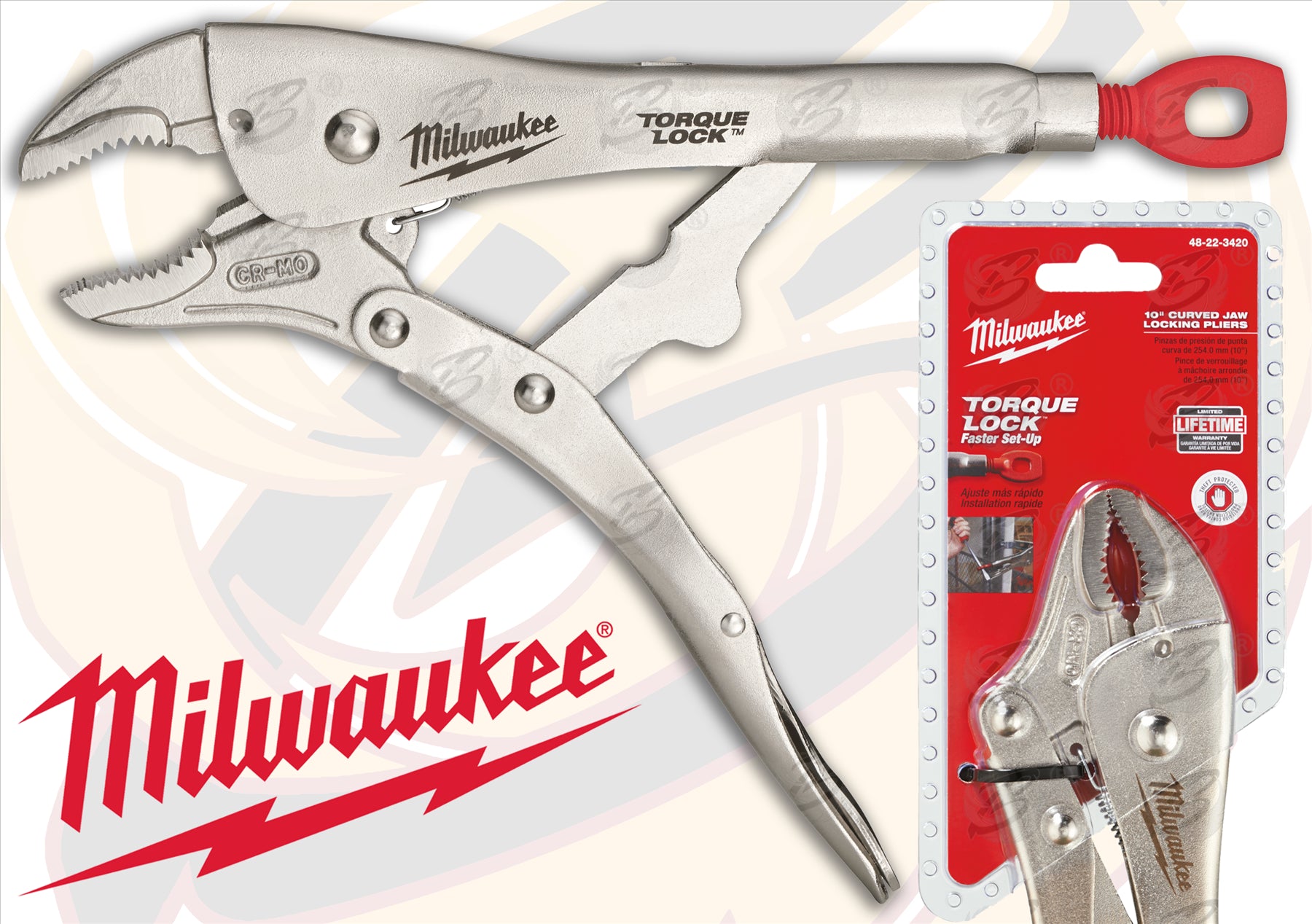 MILWAUKEE 10" CURVED JAW TORQUE LOCK LOCKING PLIERS