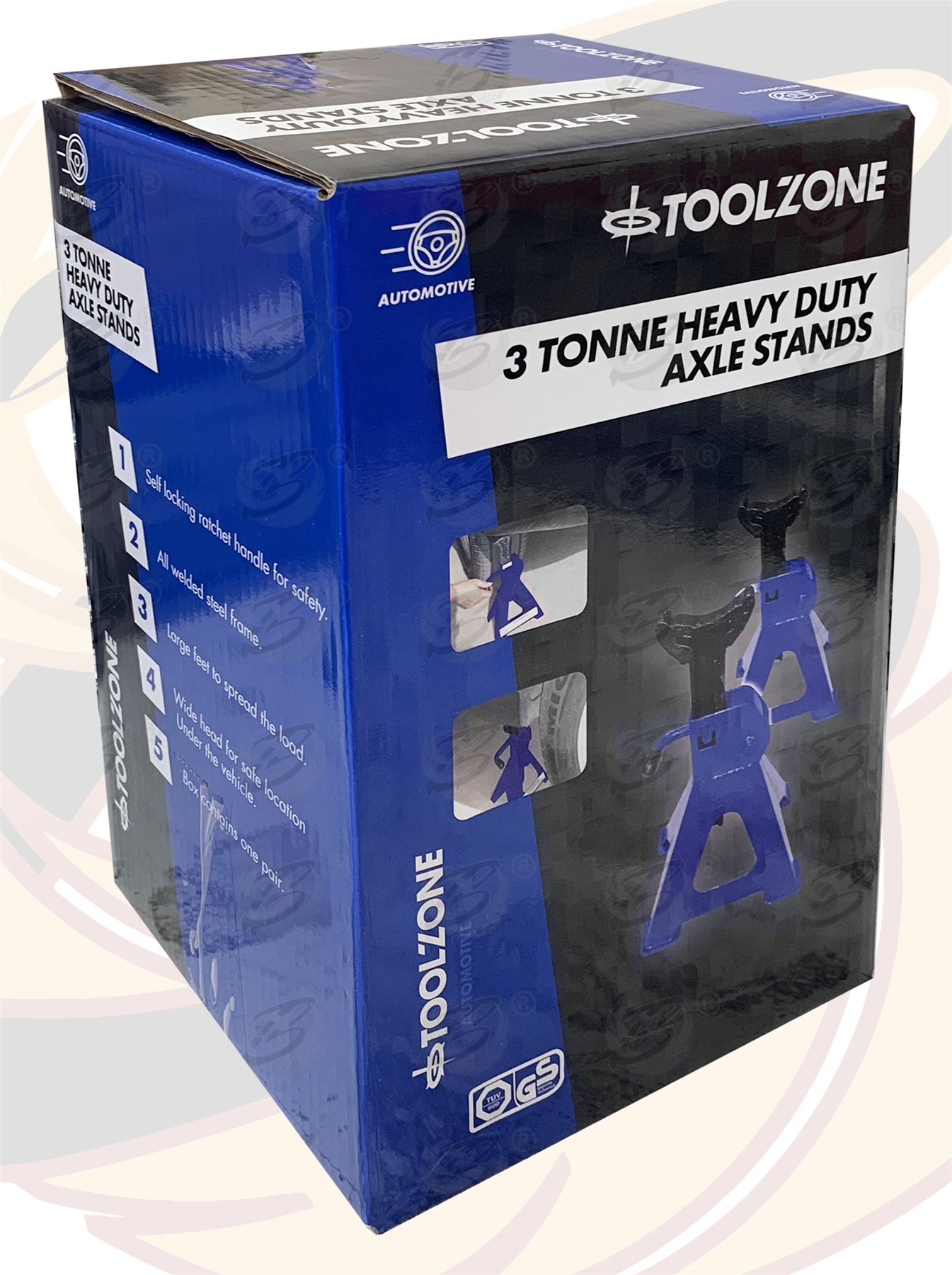 Toolzone 3 Ton ( Tonne ) Axle Stands ( Pair ) ( AU159 )