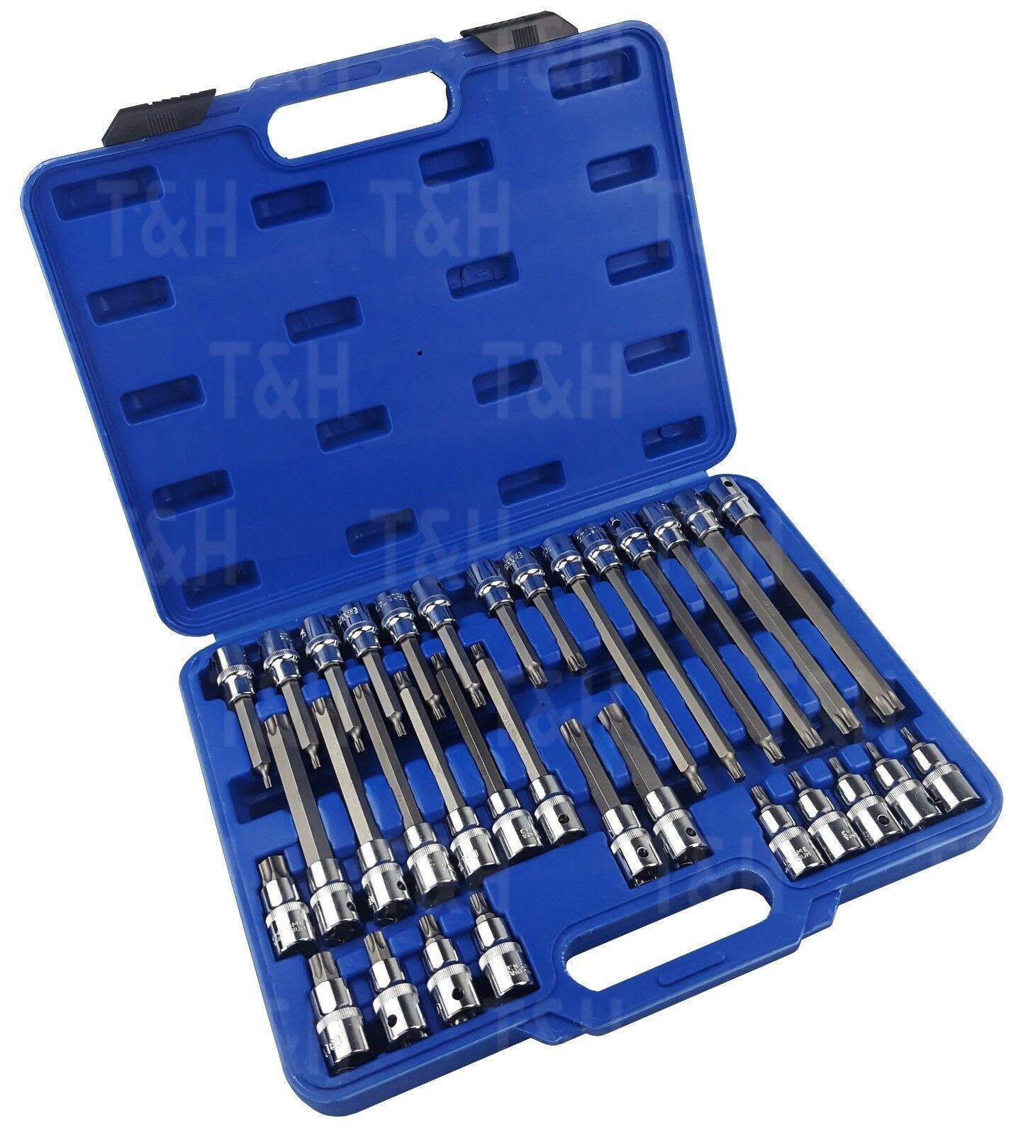 BERGEN 32PCS 1/2" DRIVE TORX BIT SOCKETS T20 - T70