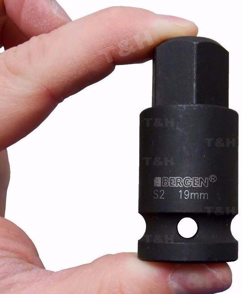 US PRO 10PCS 1/2" DRIVE IMPACT HEX BIT SOCKETS H4 - H19