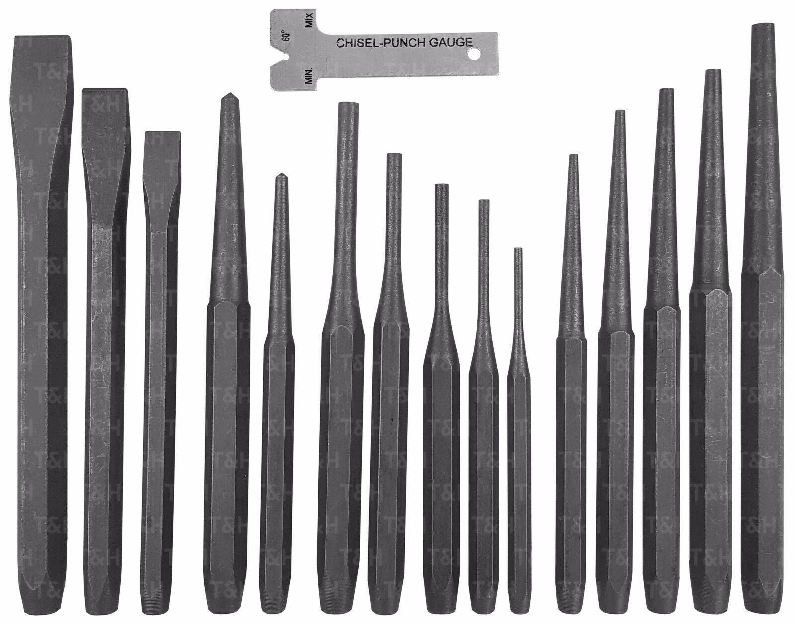 BLUESPOT 16PCS PUNCH & CHISEL SET