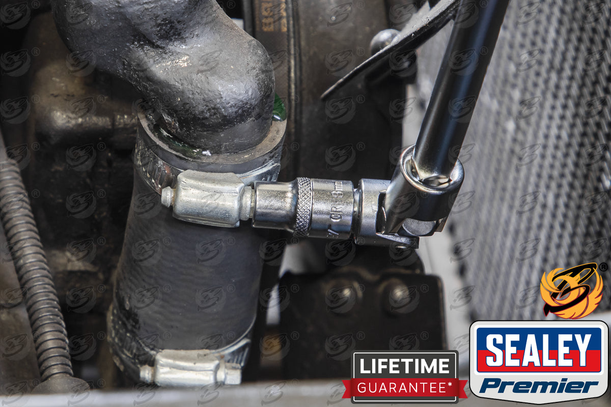 SEALEY 32PCS 3/8" DRIVE 6 POINT 90 TOOTH PREMIER PLATINUM SOCKET SET 6MM - 24MM