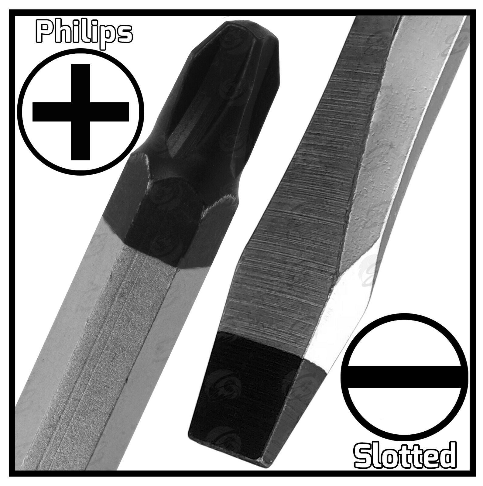 BLUESPOT 12PCS MAGNETIC GO THROUGH SCREWDRIVER SET ( SLOTTED - PHILLIPS )