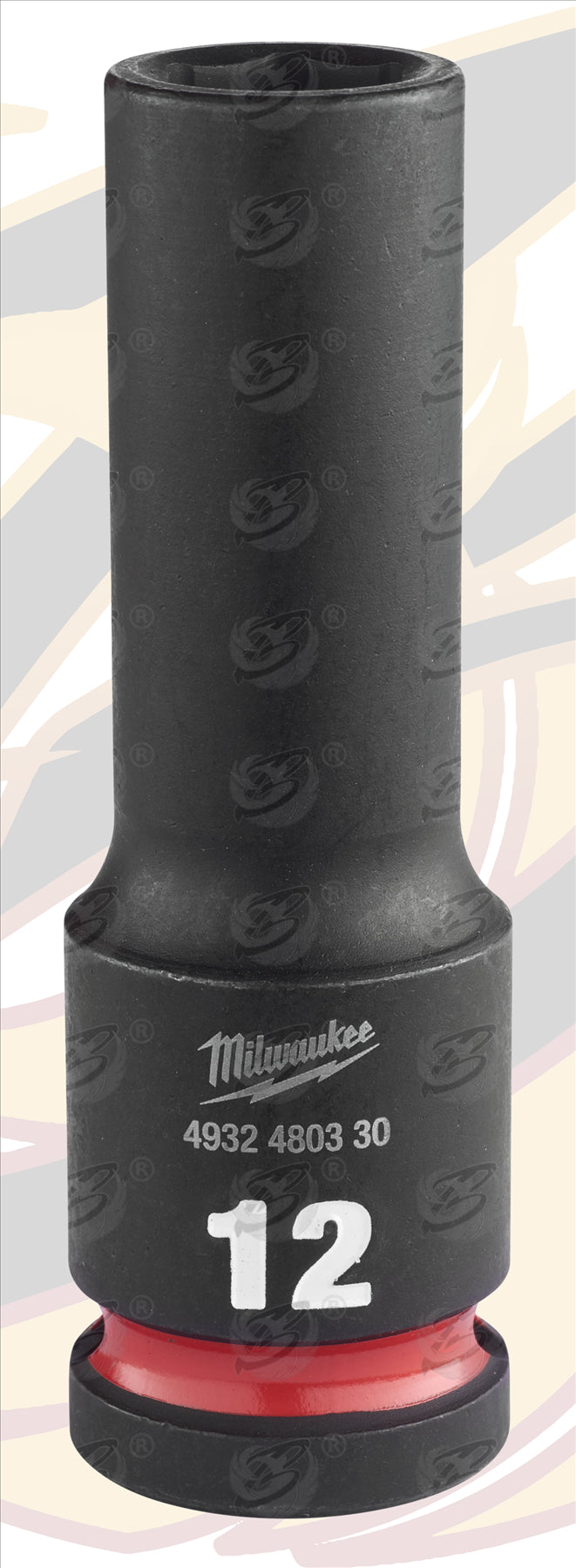 MILWAUKEE 12MM 1/2" DRIVE 6 POINT DEEP IMPACT SOCKET ( SINGLE )