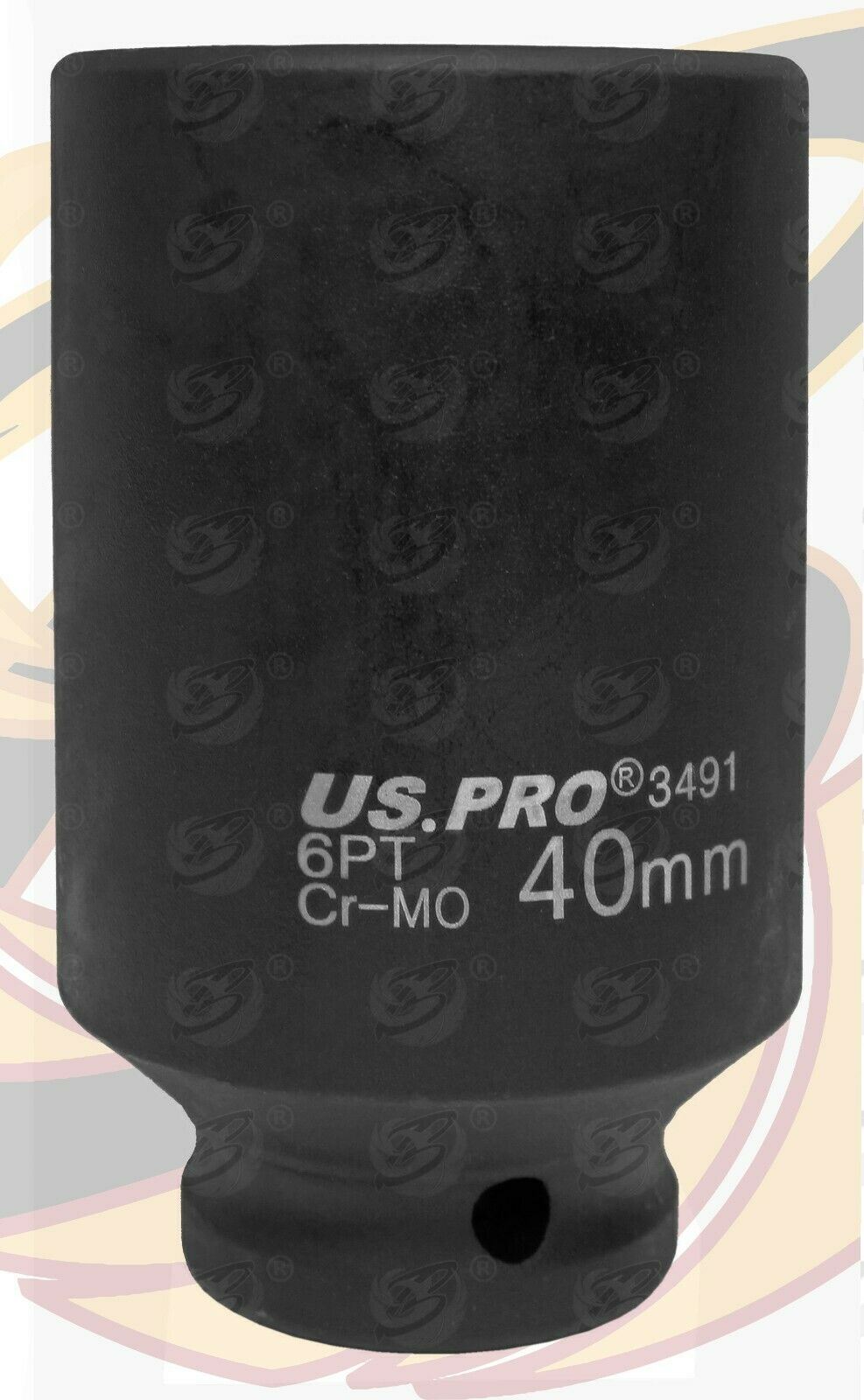 US PRO 40MM 1/2" DRIVE 6 POINT DEEP IMPACT SOCKET ( SINGLE )