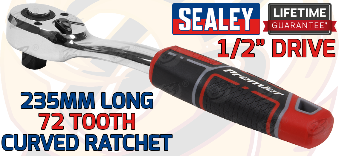 Sealey 1/2" Drive 72 Tooth Curved Ratchet Handle ( AK8939 )