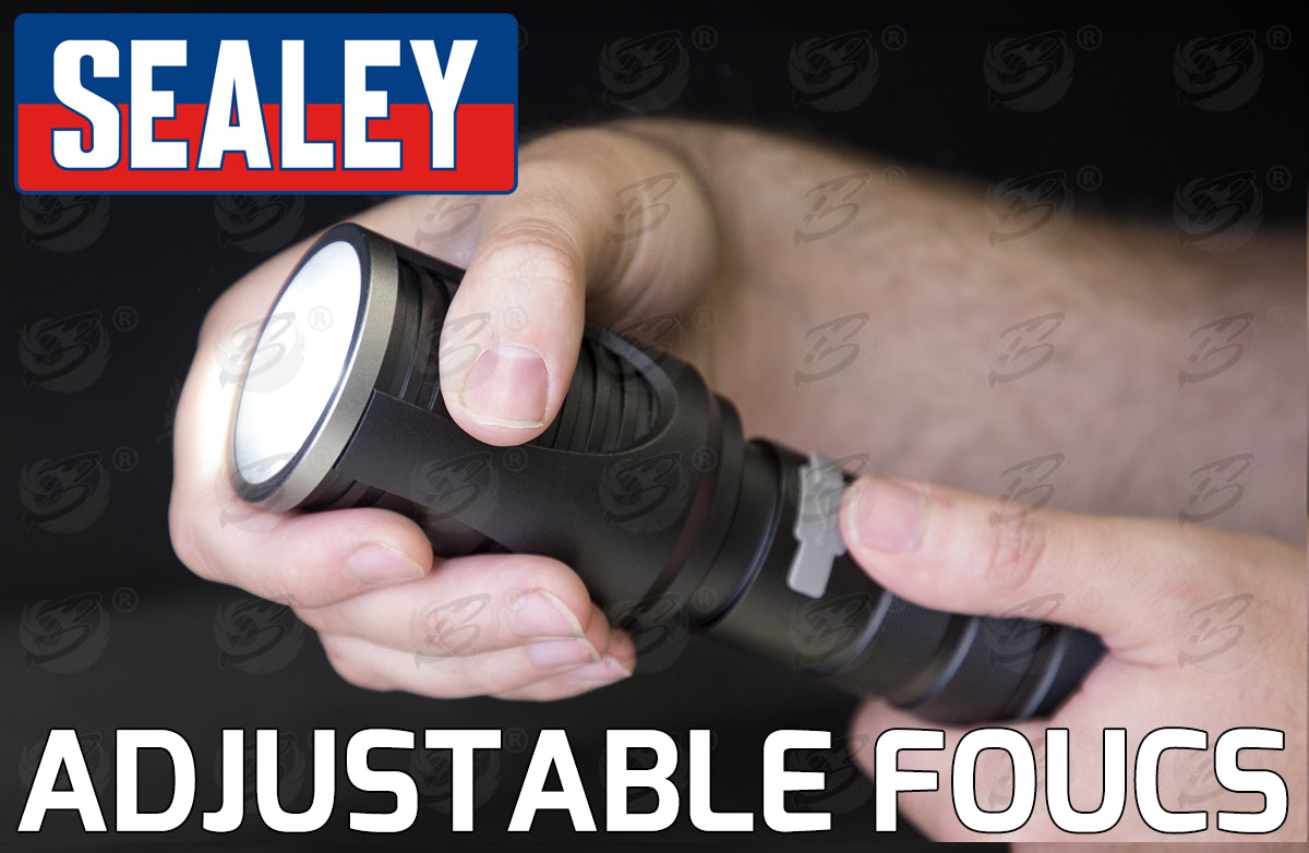 SEALEY RECHARGEABLE LI - ION SMD LED TORCH 60W 1200LM - 4000LM