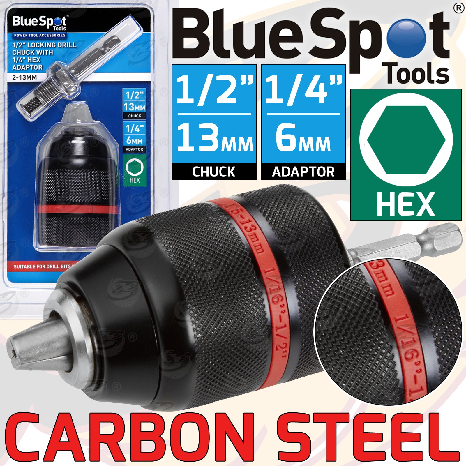 BLUESPOT IMPACT DRIVER / DRILL CHUCK ADAPTER