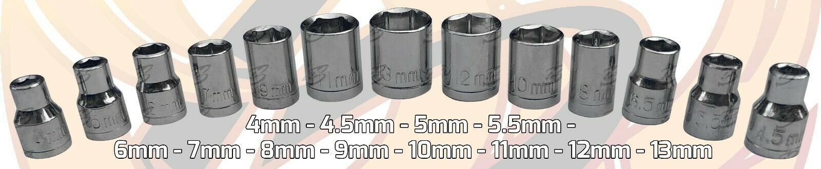 BLUESPOT 40PCS 1/4" & 3/8" DRIVE 6 POINT SOCKET SET