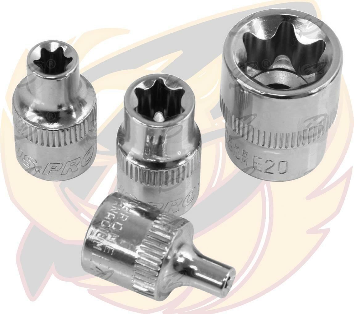 US Pro 12 Piece 3/8" Drive E - Torx Sockets E4 - E20 1377