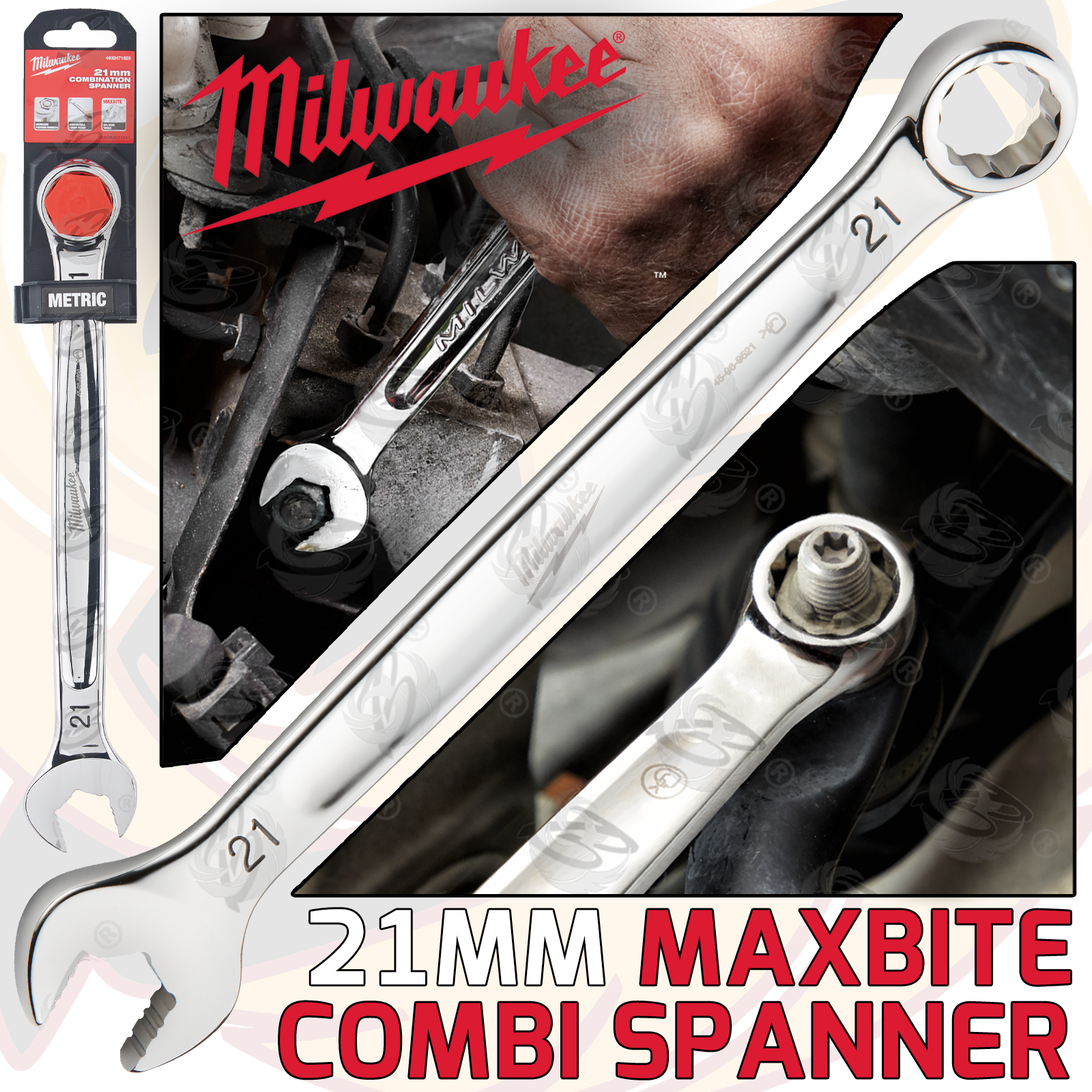 Milwaukee 21mm Maxbite Combination Spanner ( 4932471529 )