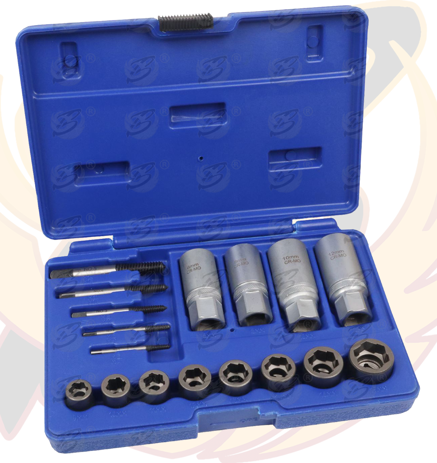 US Pro 17 Piece Screw - Stud & Nut Extractor Set ( 2649 )