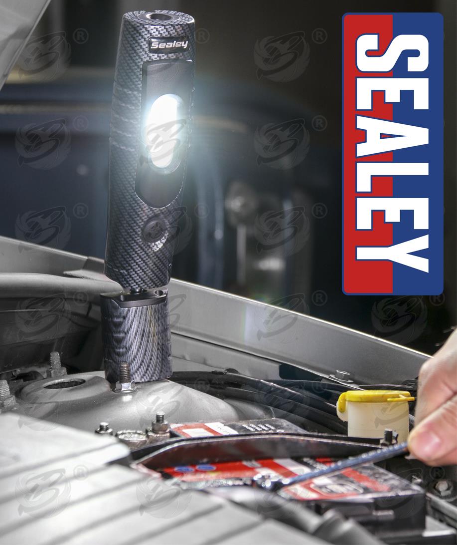 SEALEY RECHARGEABLE SMD LED LI - ION WORK LIGHT ( CARBON FIBRE )
