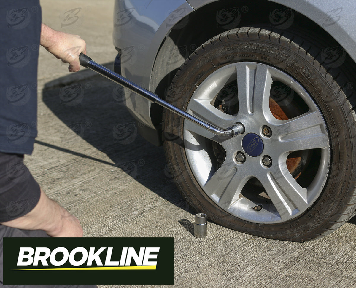 BROOKLINE 1/2" DRIVE EXTENDABLE TYRE WRENCH ( 17MM - 19MM - 21MM - 23MM )