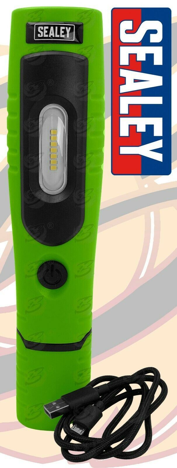 SEALEY RECHARGEABLE SMD LED LI - ION WORK LIGHT ( GREEN )