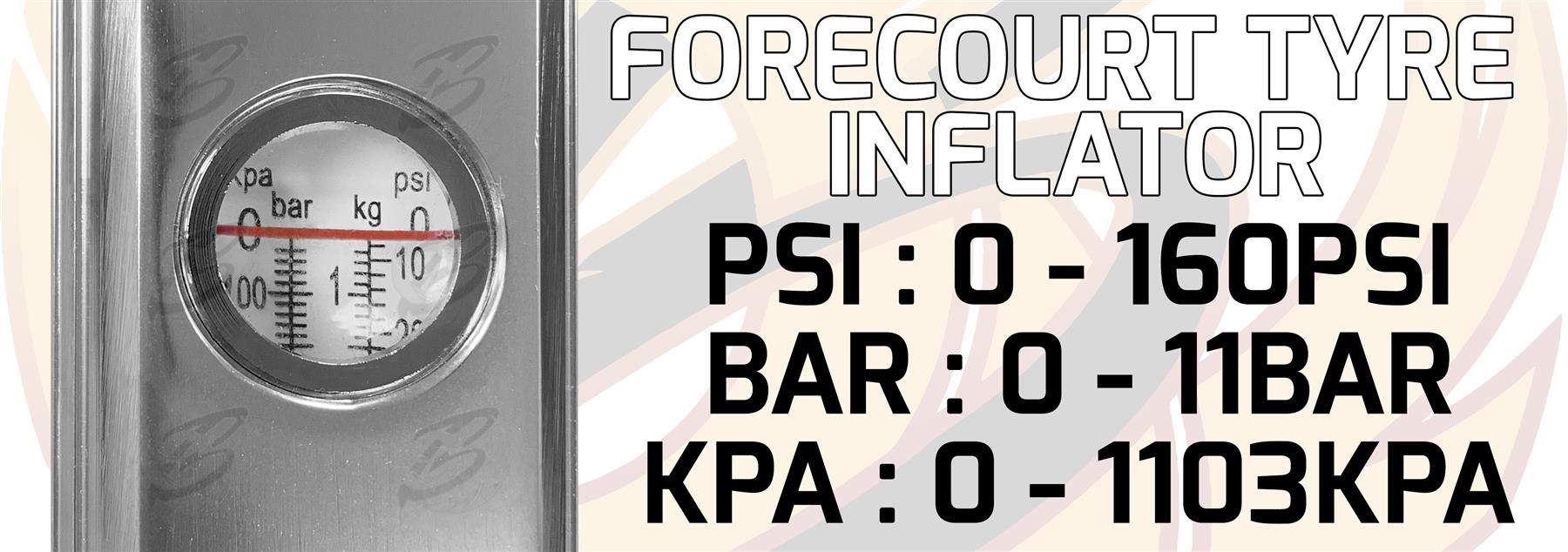 BERLIN PROFESSIONAL TYRE INFLATOR 0 - 160 PSI