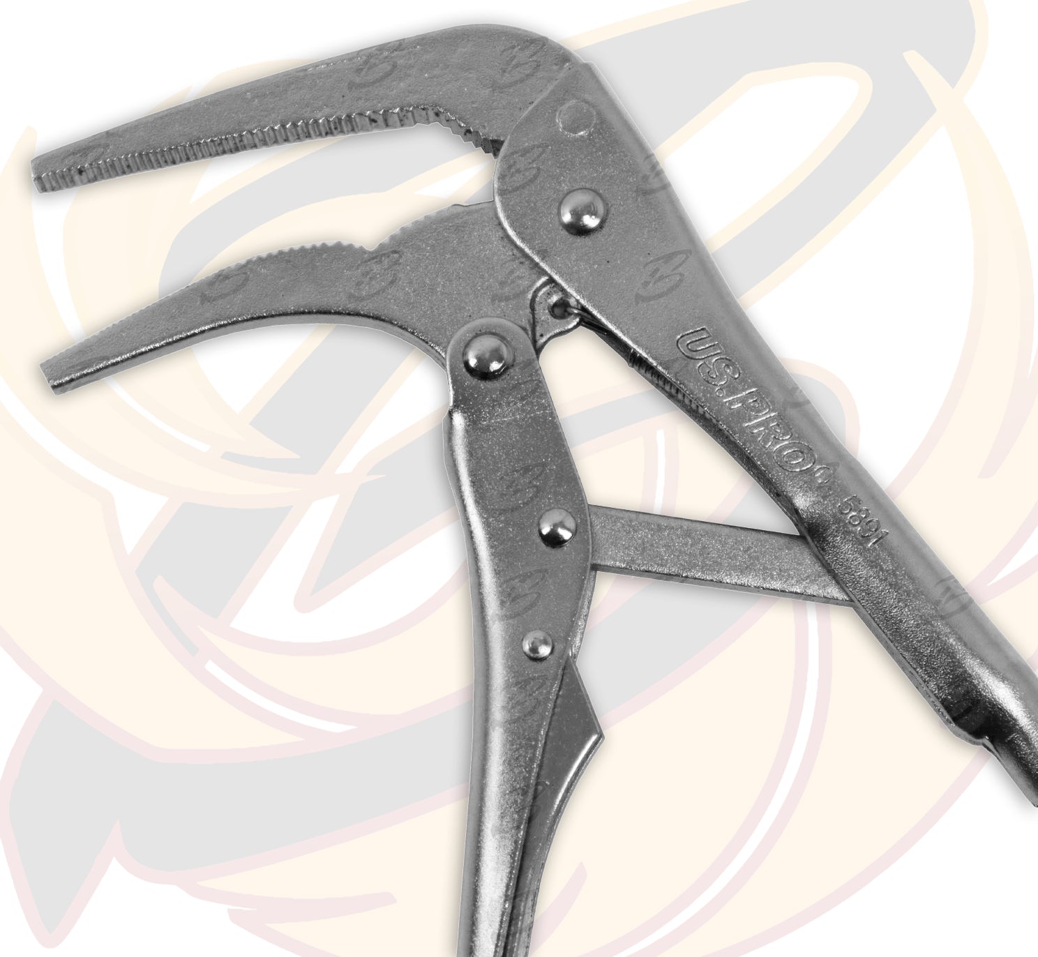 US PRO 7" 45° LONG NOSE LOCKING PLIERS