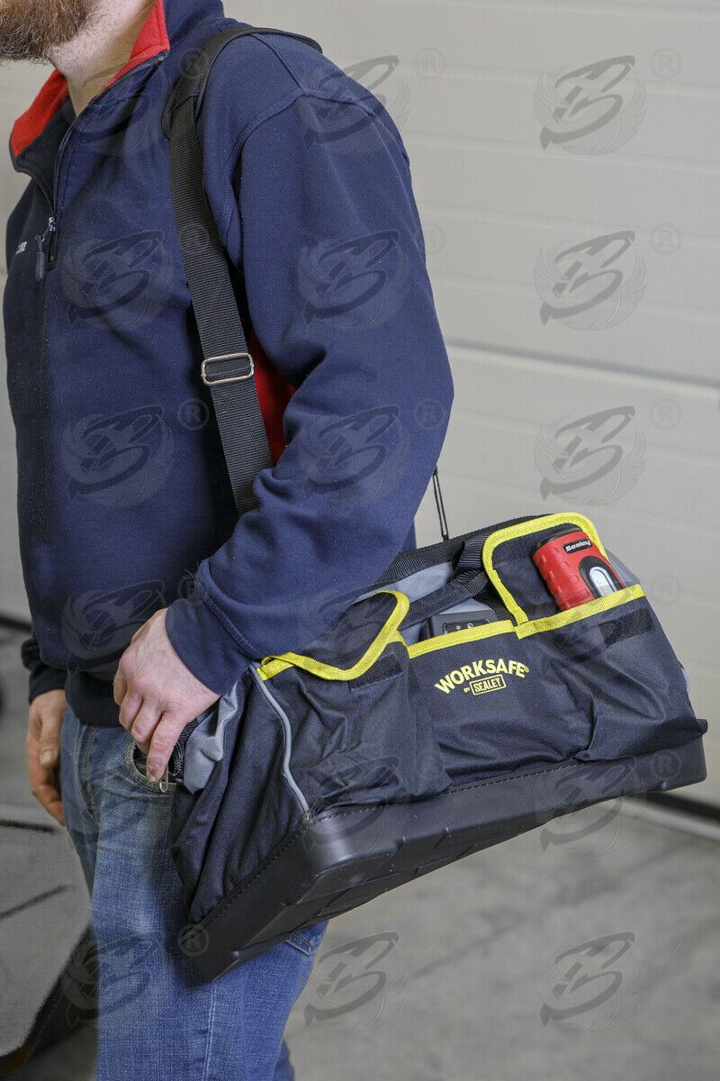 WORKSAFE 16 POCKET 17" HARD BASE TOOL BAG