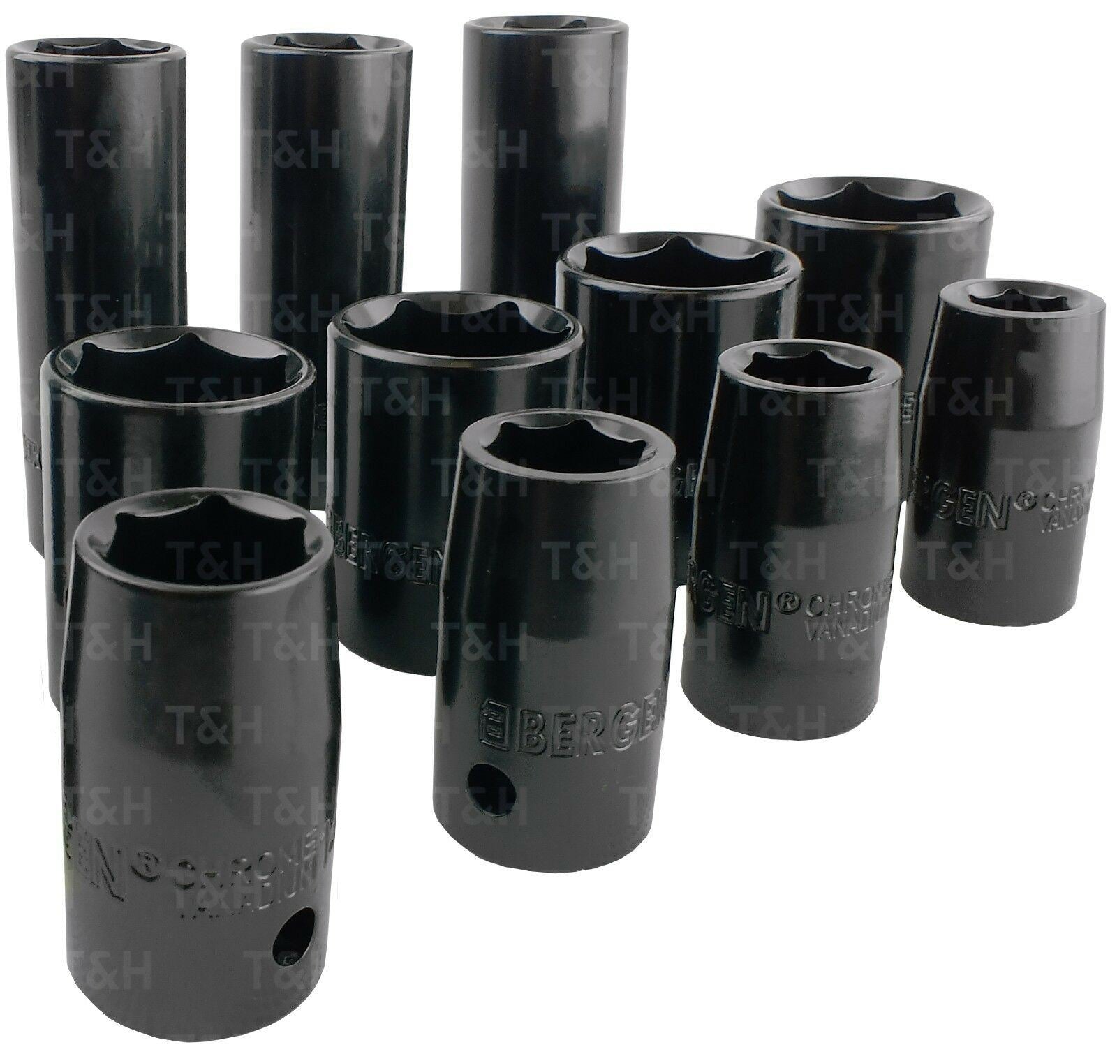 US PRO 37PCS 3/8" & 1/2" DRIVE 6 POINT DEEP & SHALLOW METRIC & SAE IMPACT SOCKET