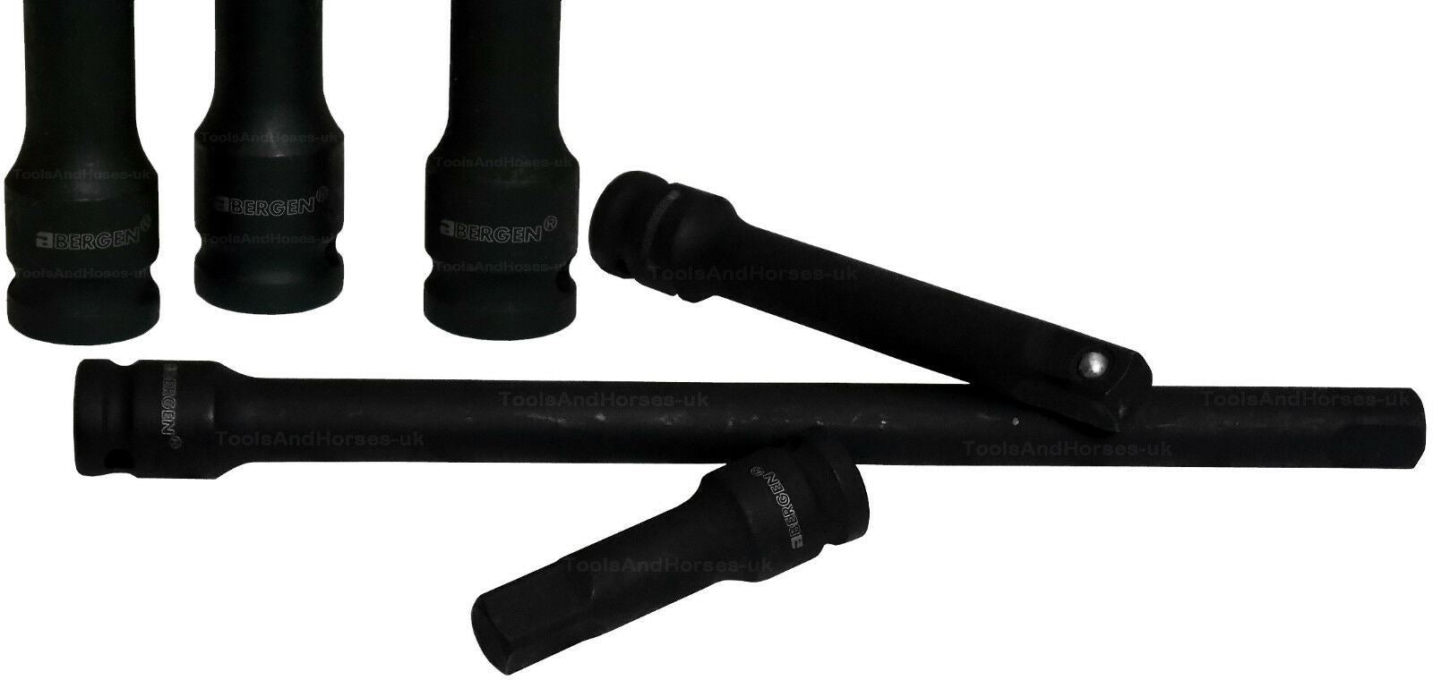 US PRO 19PCS 1/2" DRIVE 6 POINT DEEP IMPACT SOCKETS & EXTENSIONS 10MM - 32MM