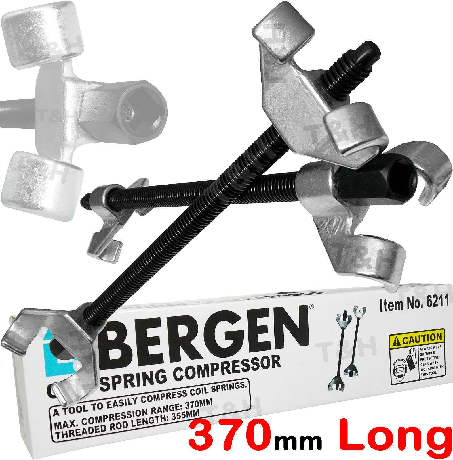 US PRO 2PCS 370MM EXTRA LONG COIL SPRING COMPRESSORS