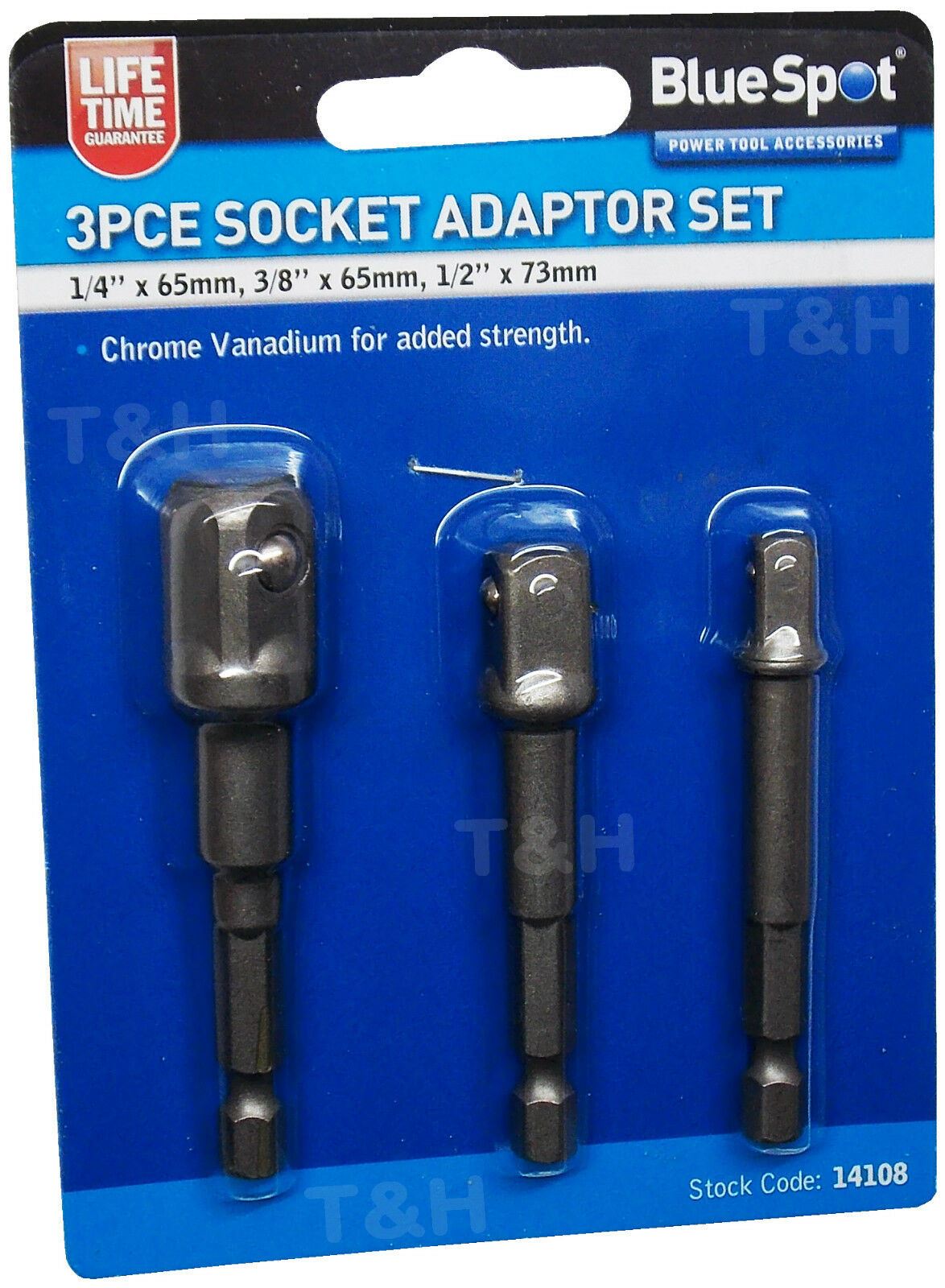BLUESPOT 3PCS DRILL SOCKET ADAPTER