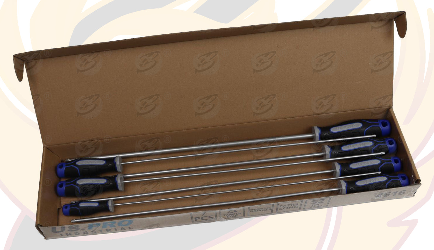 US PRO INDUSTRIAL 7PCS EXTRA LONG MAGNETIC TAMPER PROOF TORX SCREWDRIVERS T10 - T40