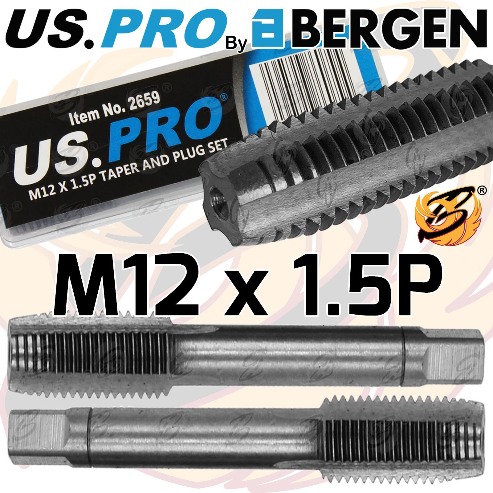 US Pro M12 x 1.5P Taper & Plug Set 2659