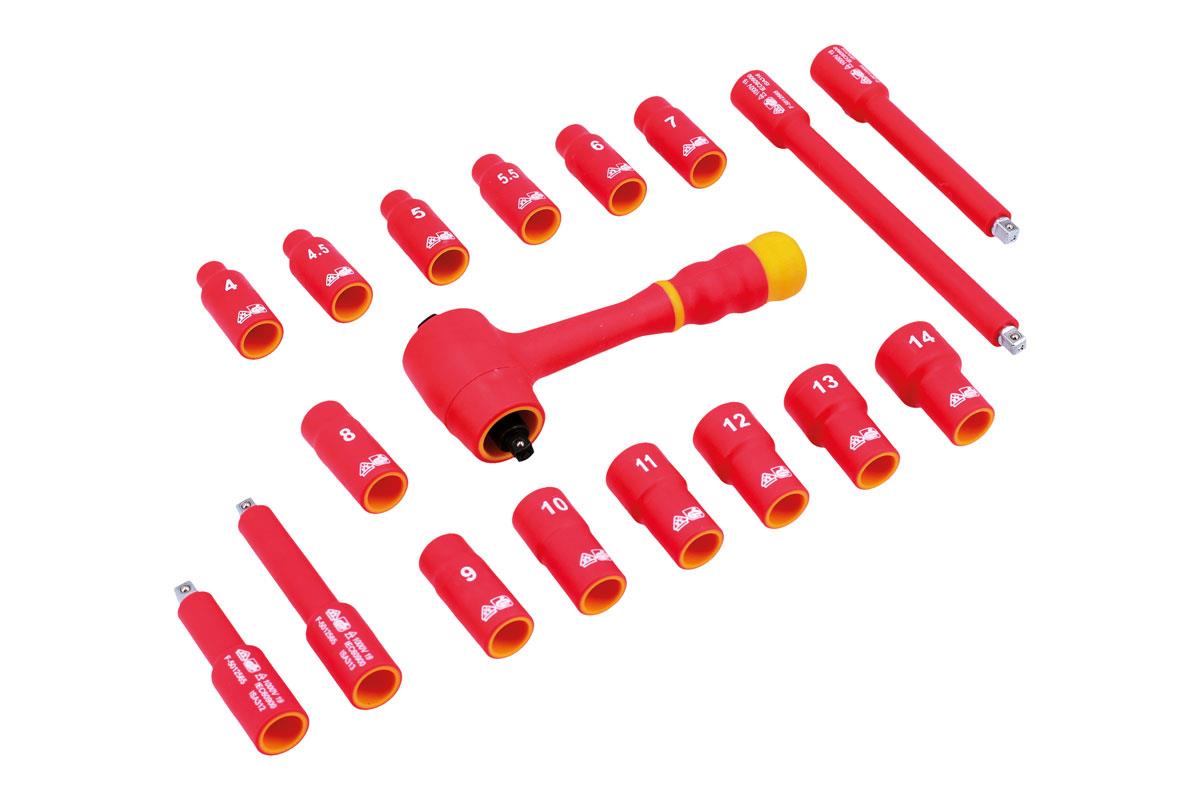 Laser 18 Piece 1/4" Drive Insulated Socket Set 6145
