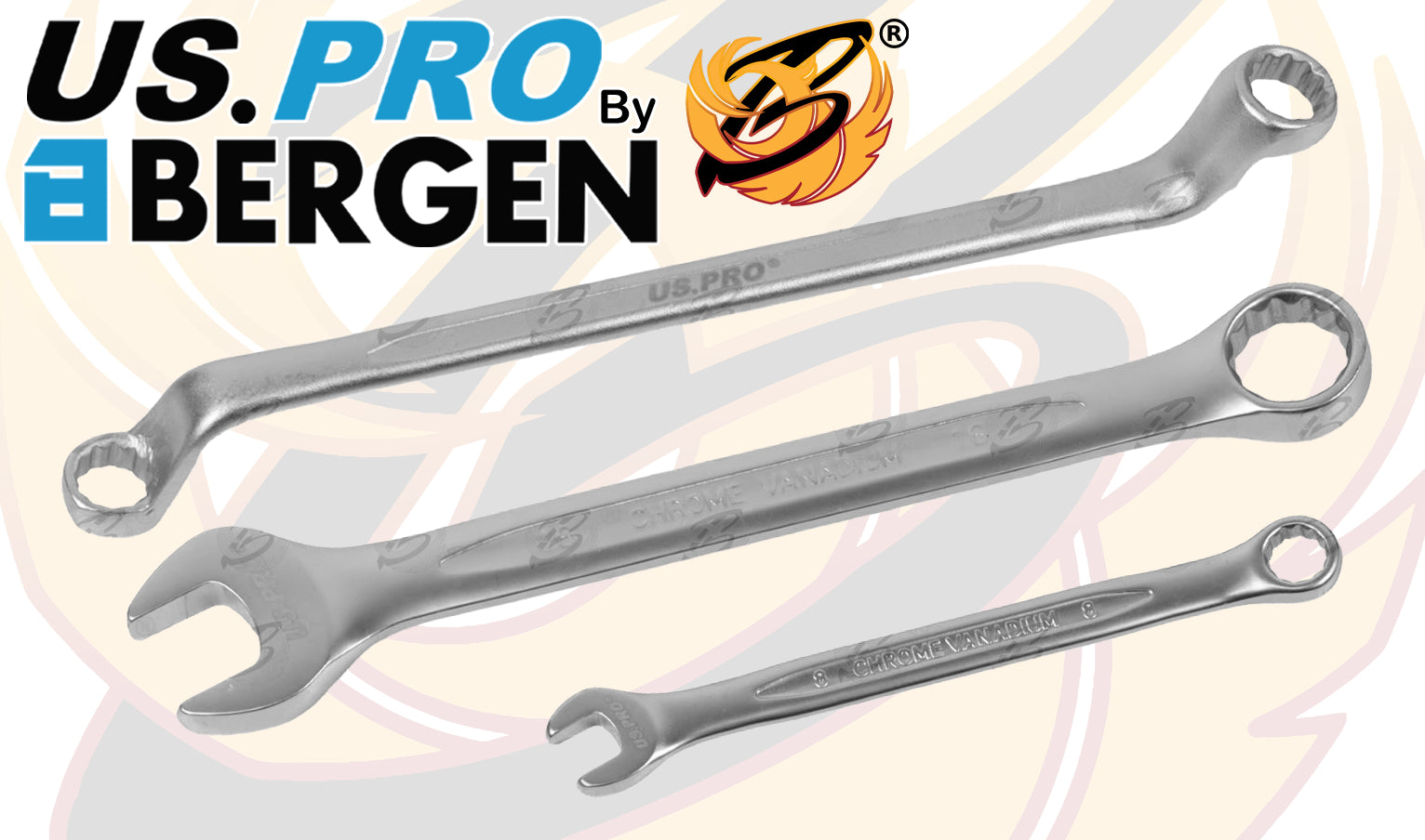 US PRO 25PC METRIC COMBINATION & DOUBLE OFFSET RING SPANNER SET