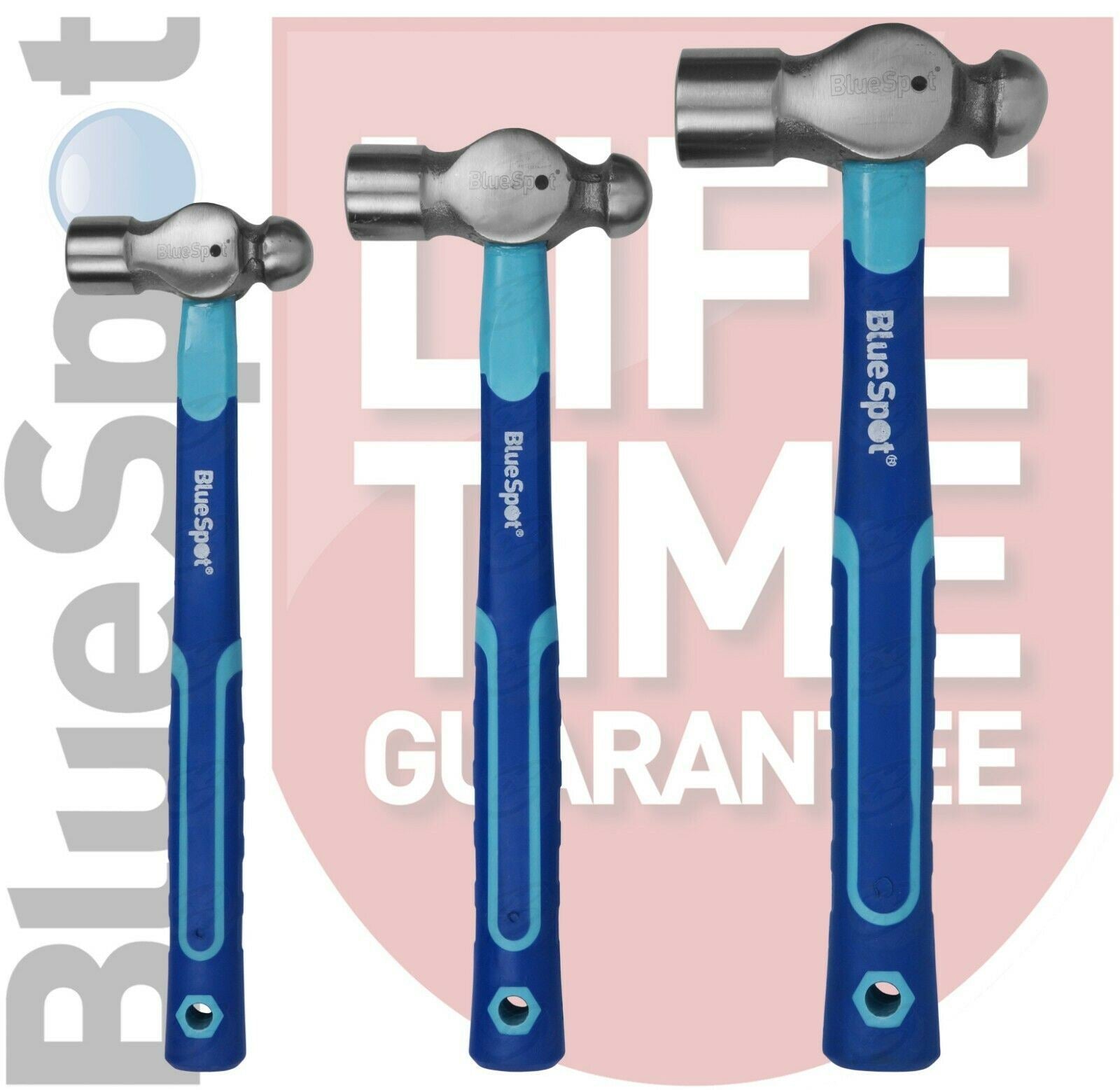 BLUESPOT 3PCS BALL PEIN HAMMER SET 8OZ - 16OZ - 32OZ