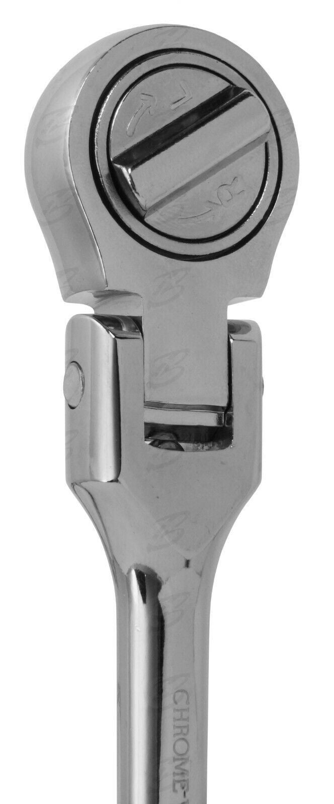 TOOLZONE 3PCS STUBBY FLEXIBLE RATCHET HANDLE SET 1/4" & 3/8" & 1/2" DRIVE